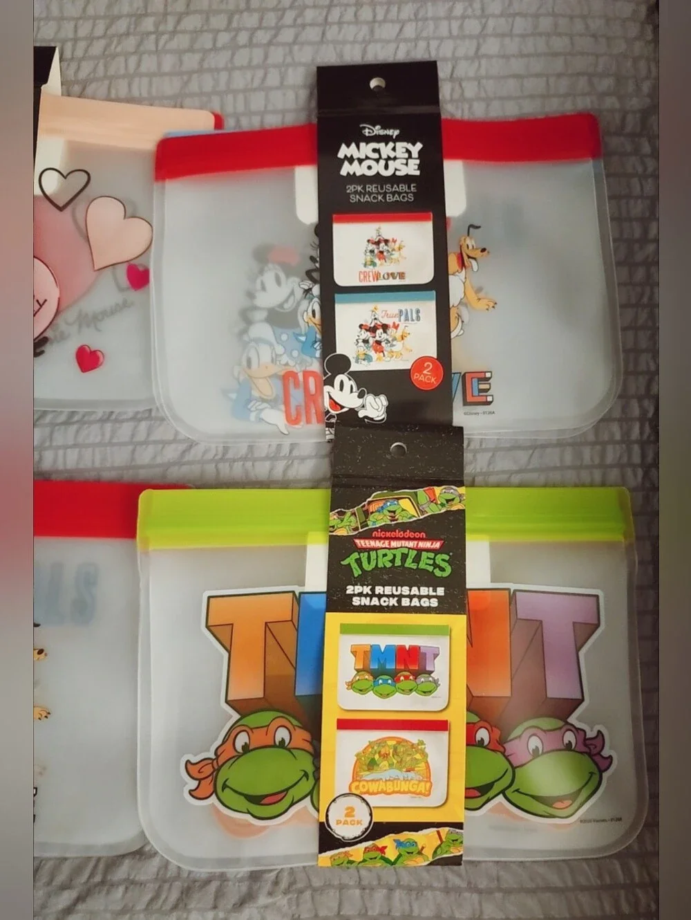 Disney Stitch Blue 2-Pack Reusable Snack Bags